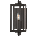 Nico Outdoor Wall Sconce - French Iron / Clear