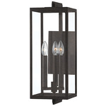 Nico Outdoor Wall Sconce - French Iron / Clear