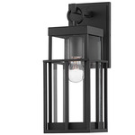 Longport Outdoor Wall Sconce - Black / Clear