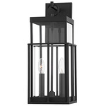 Longport Outdoor Wall Sconce - Black / Clear