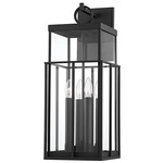 Longport Outdoor Wall Sconce - Black / Clear