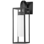 Pax Outdoor Wall Sconce - Black / Clear