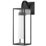 Pax Outdoor Wall Sconce - Black / Clear