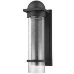 Nero Outdoor Wall Sconce - Black / Clear Seeded