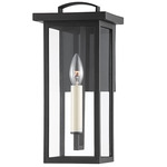 Eden Outdoor Wall Sconce - Black / Clear