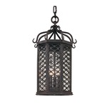 Los Olivos Pendant - Textured Black / Clear