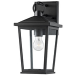 Soren Outdoor Wall Sconce - Black / Clear