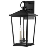 Soren Outdoor Wall Sconce - Black / Clear