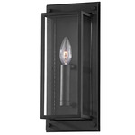 Winslow Outdoor Wall Sconce - Black / Clear