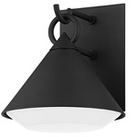 Catalina Outdoor Wall Sconce - Black / Opal White