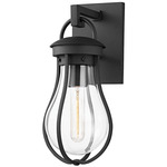 Bowie Outdoor Wall Sconce - Black / Clear