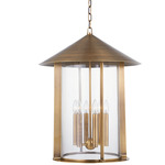 Long Beach Pendant - Patina Brass / Clear