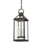 Sanders Outdoor Pendant - French Iron / Clear