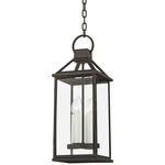 Sanders Outdoor Pendant - French Iron / Clear
