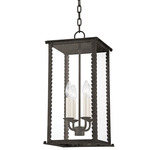 Zuma Outdoor Pendant - French Iron / Clear