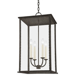 Zuma Outdoor Pendant - French Iron / Clear