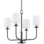 Bodhi Chandelier - Forged Iron / White