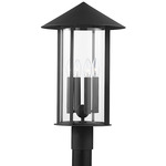 Long Beach 120V Outdoor Post Mount - Black / Clear