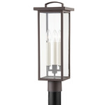 Eden 120V Outdoor Post Mount - Bronze / Clear