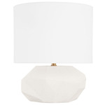 Ashburn Table Lamp - Patina Brass/ White / White