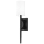 Wallace Wall Sconce - Black Iron / White