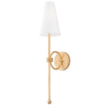 Magnus Wall Sconce - Vintage Gold Leaf / White