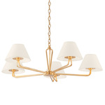 Ozias Chandelier - Vintage Gold Leaf / Cream