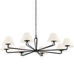 Ozias Chandelier - Black Iron / Cream