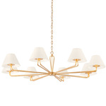 Ozias Chandelier - Vintage Gold Leaf / Cream