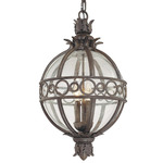 Campanile Outdoor Pendant - Bronze / Clear