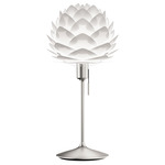 Silvia Sante Table Lamp - Brushed Steel / White