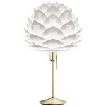 Silvia Sante Table Lamp - Brushed Brass / White