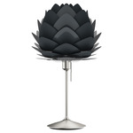Aluvia Table Lamp - Brushed Steel / Anthracite Grey