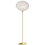Eos Floor Lamp - Brushed Brass / White