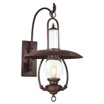 La Grange Outdoor Wall Sconce - Soft Off Black / Clear