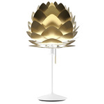 Aluvia Table Lamp - White / Brushed Brass