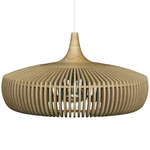 Clava Dine Wood Pendant - White / Light Oak