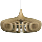 Clava Dine Wood Pendant - Black / Light Oak