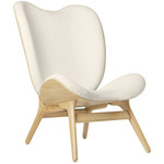 Conversation Piece Lounge Chair - Light Oak / Teddy White