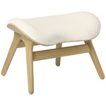 Conversation Piece Ottoman - Light Oak / Teddy White