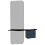 One More Look Mirror - Black Oak / Petrol Blue