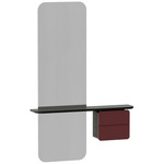 One More Look Mirror - Black Oak / Ruby