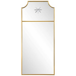 Caddington Mirror - Satin Brass / Clear