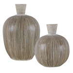 Islander Vases Set of 2 - Whitewash
