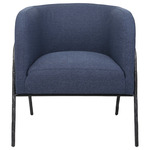 Jacobsen Armchair - Black Iron / Denim Blue