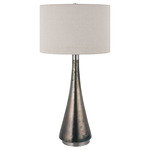 Contour Table Lamp - Brushed Nickel / Oatmeal Linen