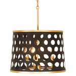 Bailey Pendant - French Gold / Black
