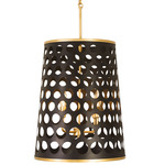 Bailey Foyer Pendant - French Gold / Black