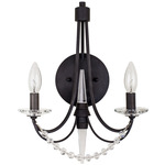 Brentwood Wall Sconce - Carbon / Crystal