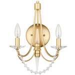 Brentwood Wall Sconce - French Gold / Crystal